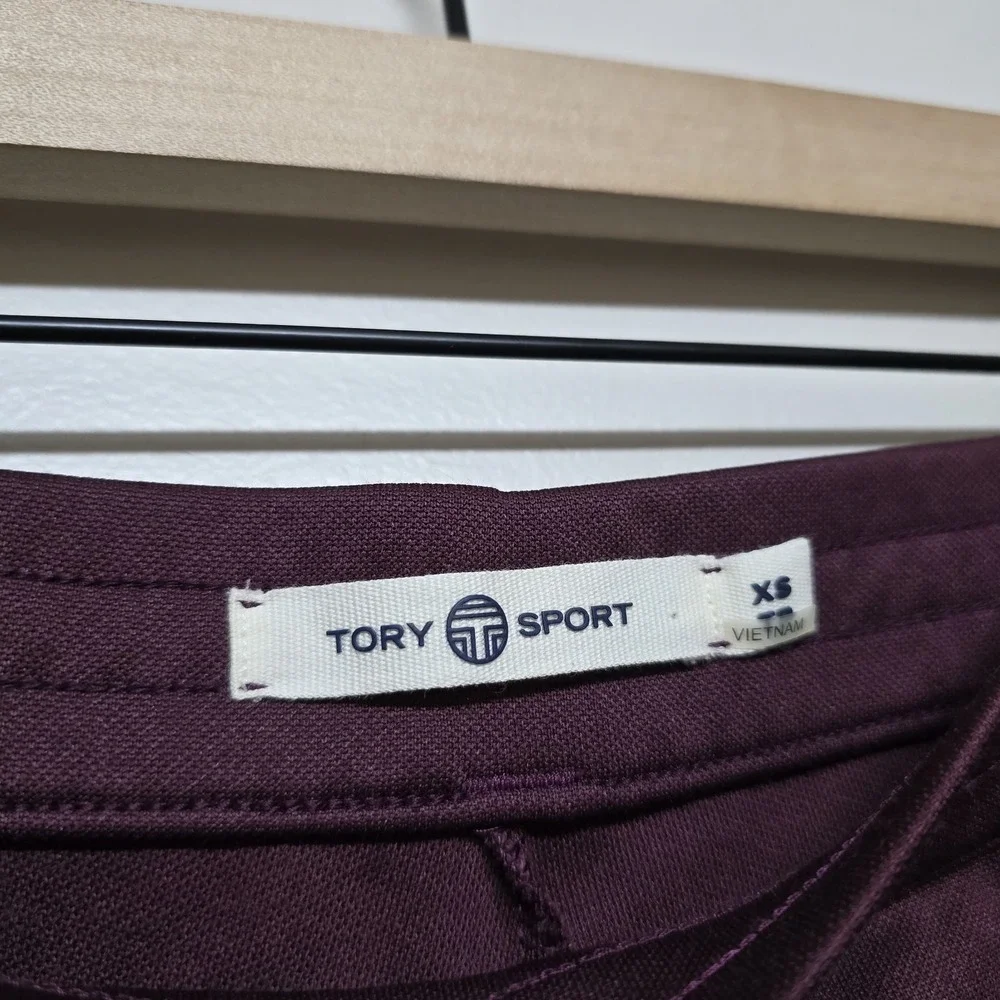 Tory Sport Maroon Tonal Ruffle‎ Track Jacket And Pants Sz XS Tory Burch Casual